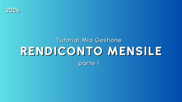 Rendiconto mensile parte 1